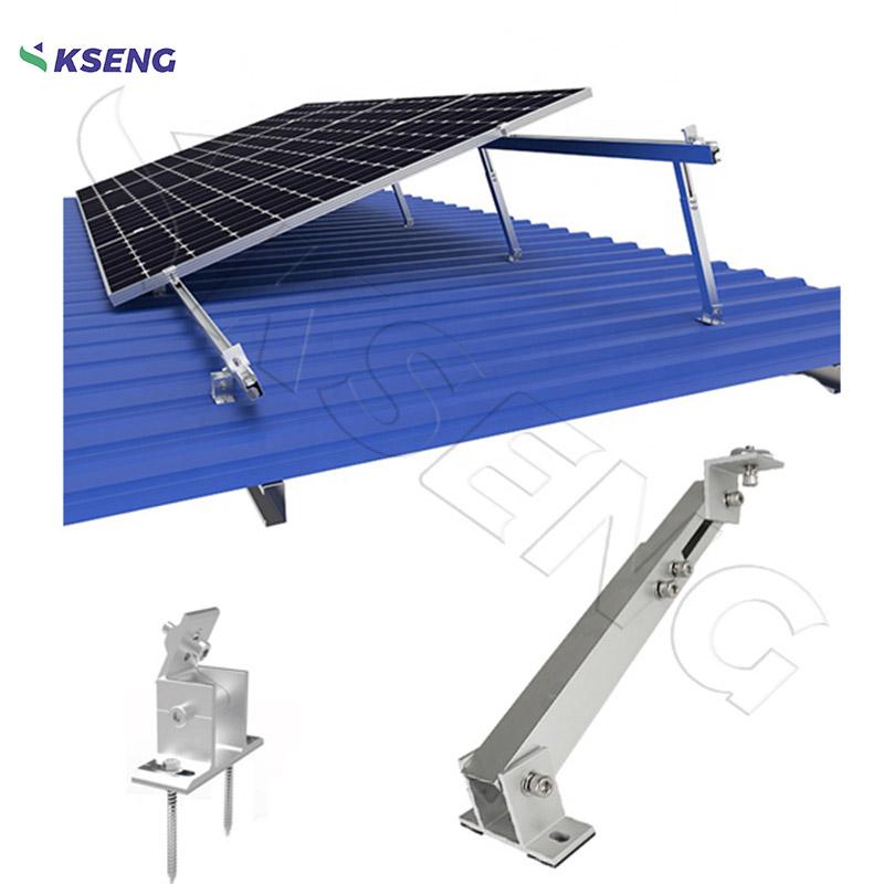 Soportes de sistema de montaje de panel solar de techo de ángulo ajustable
