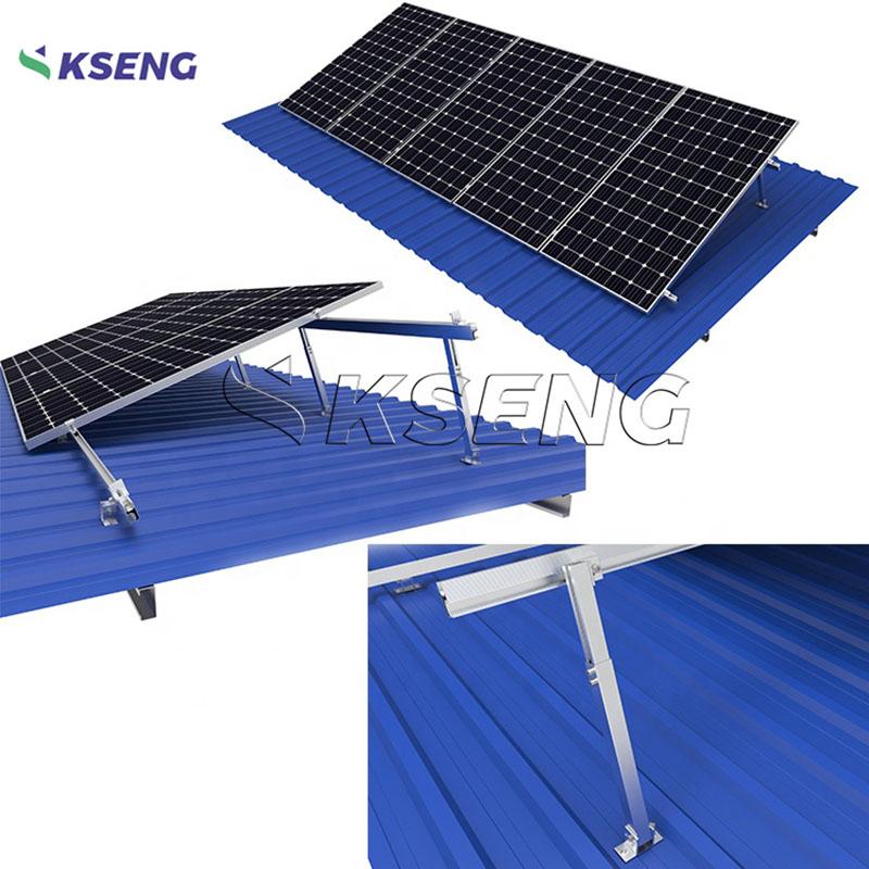 Soportes de sistema de montaje de panel solar de techo de ángulo ajustable

