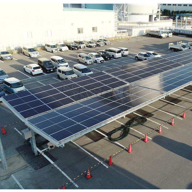 Estantería solar del montaje del Carport del sistema de la estructura del montaje del aparcamiento solar del carbono