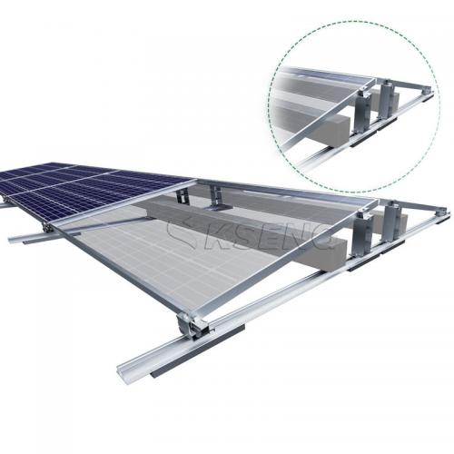 solar ballasted flat roof mounting bracket