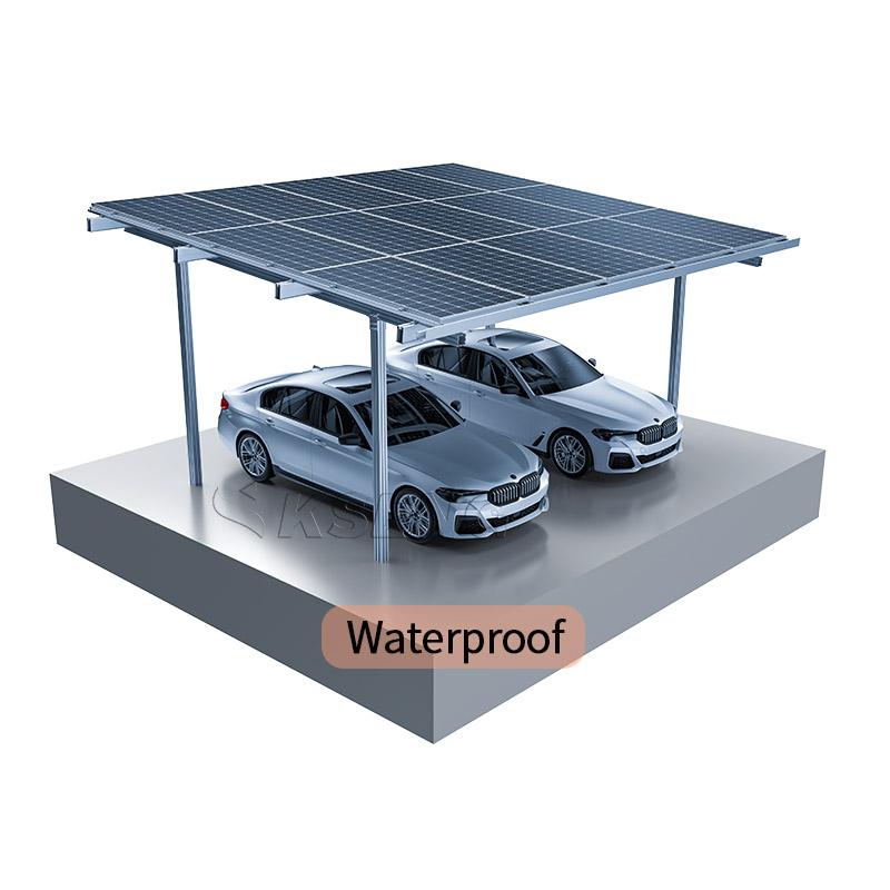 Cochera solar fotovoltaica personalizada con sistema de montaje de cochera impermeable al por mayor de China
