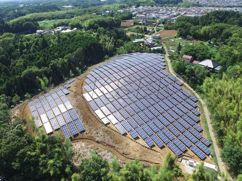 Japón Chiba-ken Sistema de montaje en tierra del panel solar 1MW
